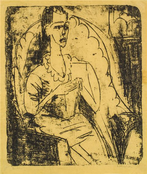Fanny im Lehnstuhl – Fanny Wocke by Ernst Ludwig Kirchner, 1916