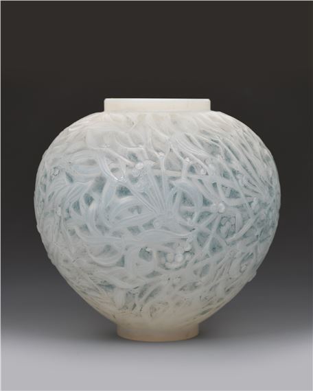 'Gui' No.948 a Lalique opalescent glass vase designed by Rene Lalique by René Lalique