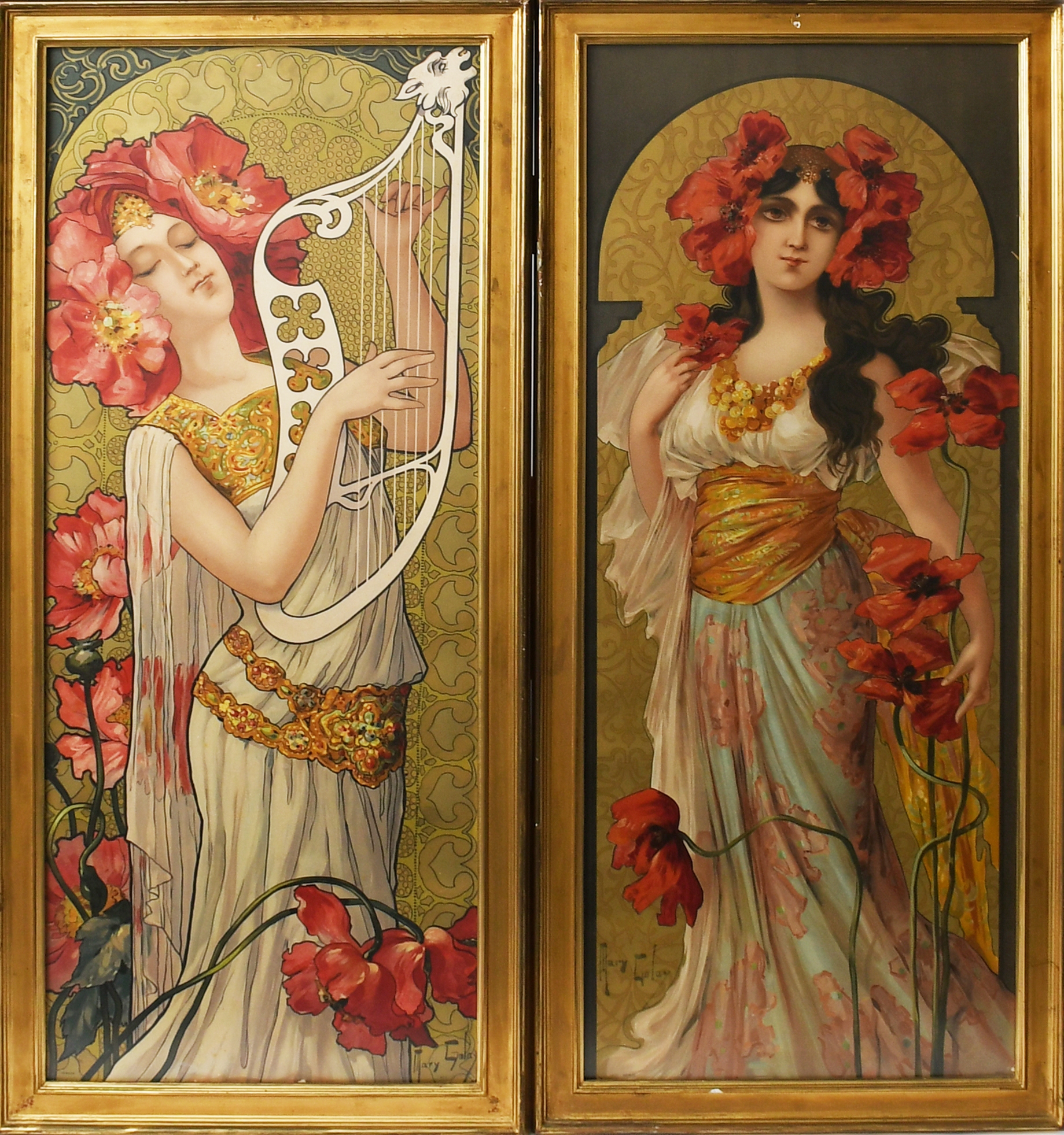 Art Nouveau maidens by Mary Golay