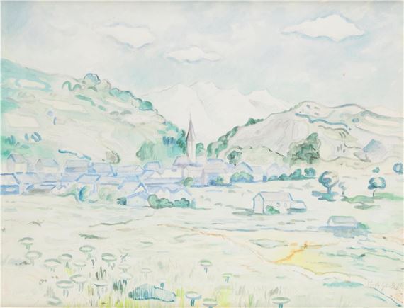 Village de montagne by Henri Liénard de Saint-Délis