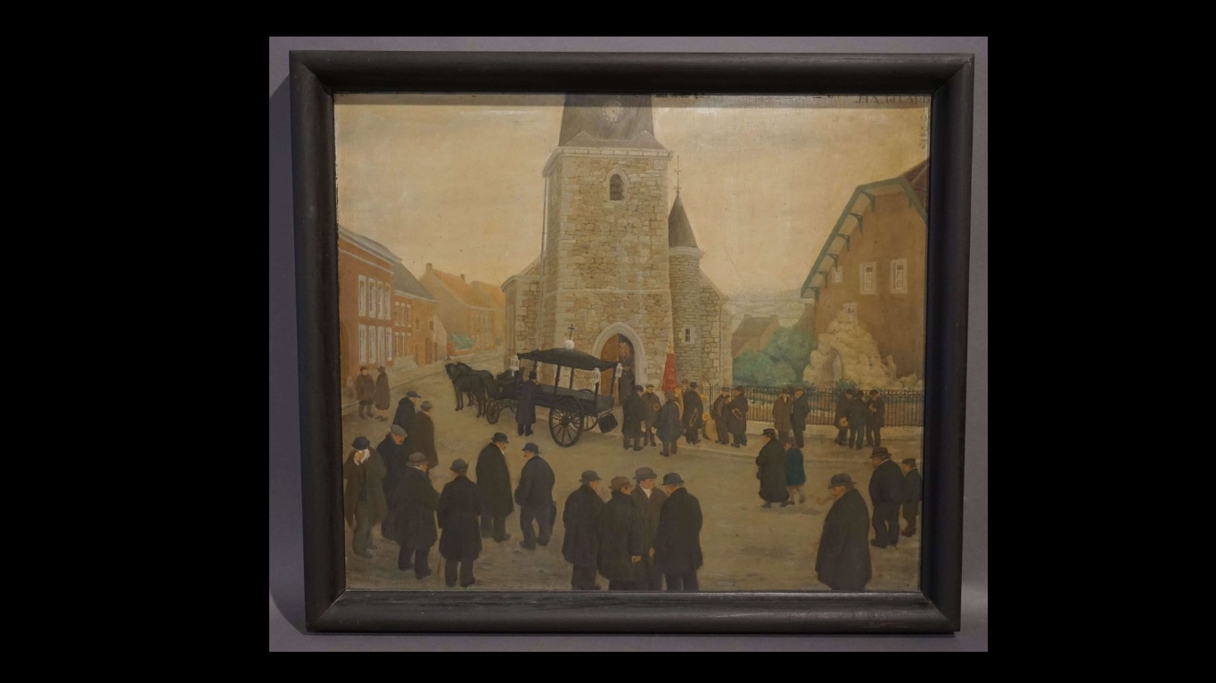 Artwork by Joseph Gérard, Obsèques, Made of Oil on panel