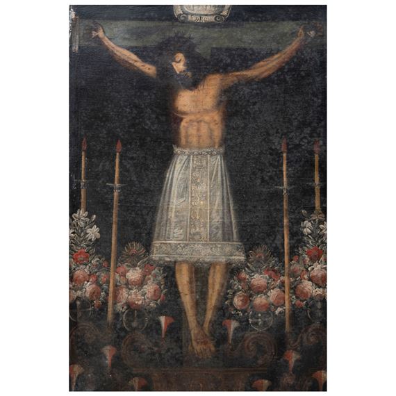 CRISTO DE LOS TEMBLORES by South American School, 18th Century