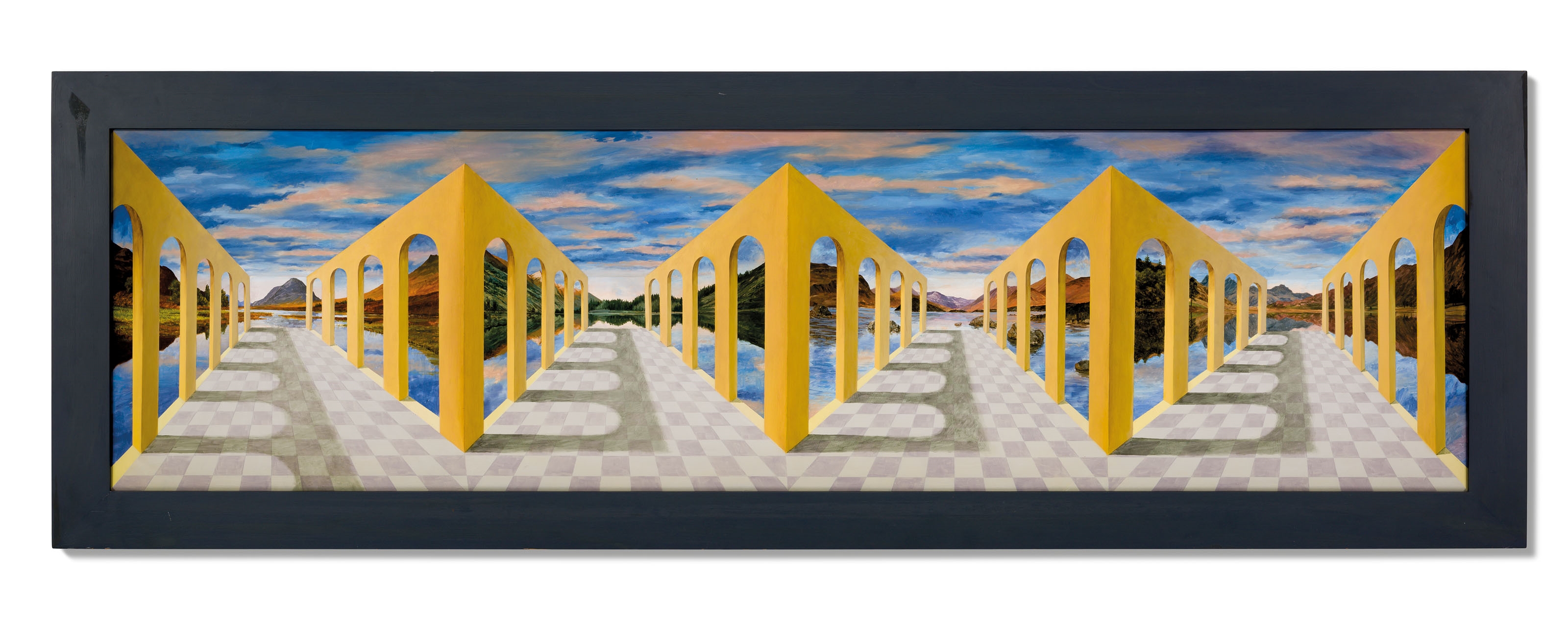 Artwork by Patrick Hughes, Cratylus, Made of oil on board construction