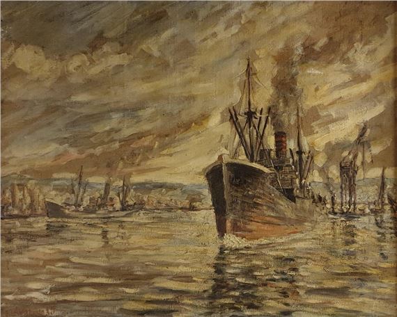 Cargo sortant du port