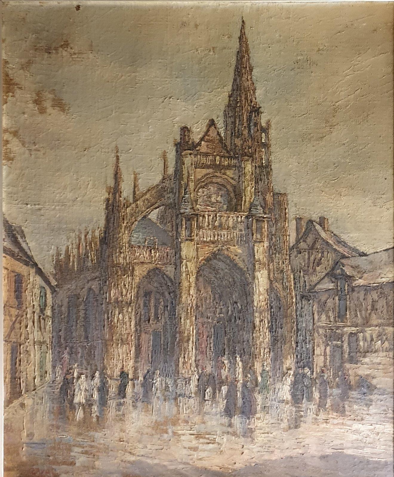 Artwork by Fernand Laval, Église Notre Dame de Caudebec en Caux, Made of Oil on canvas