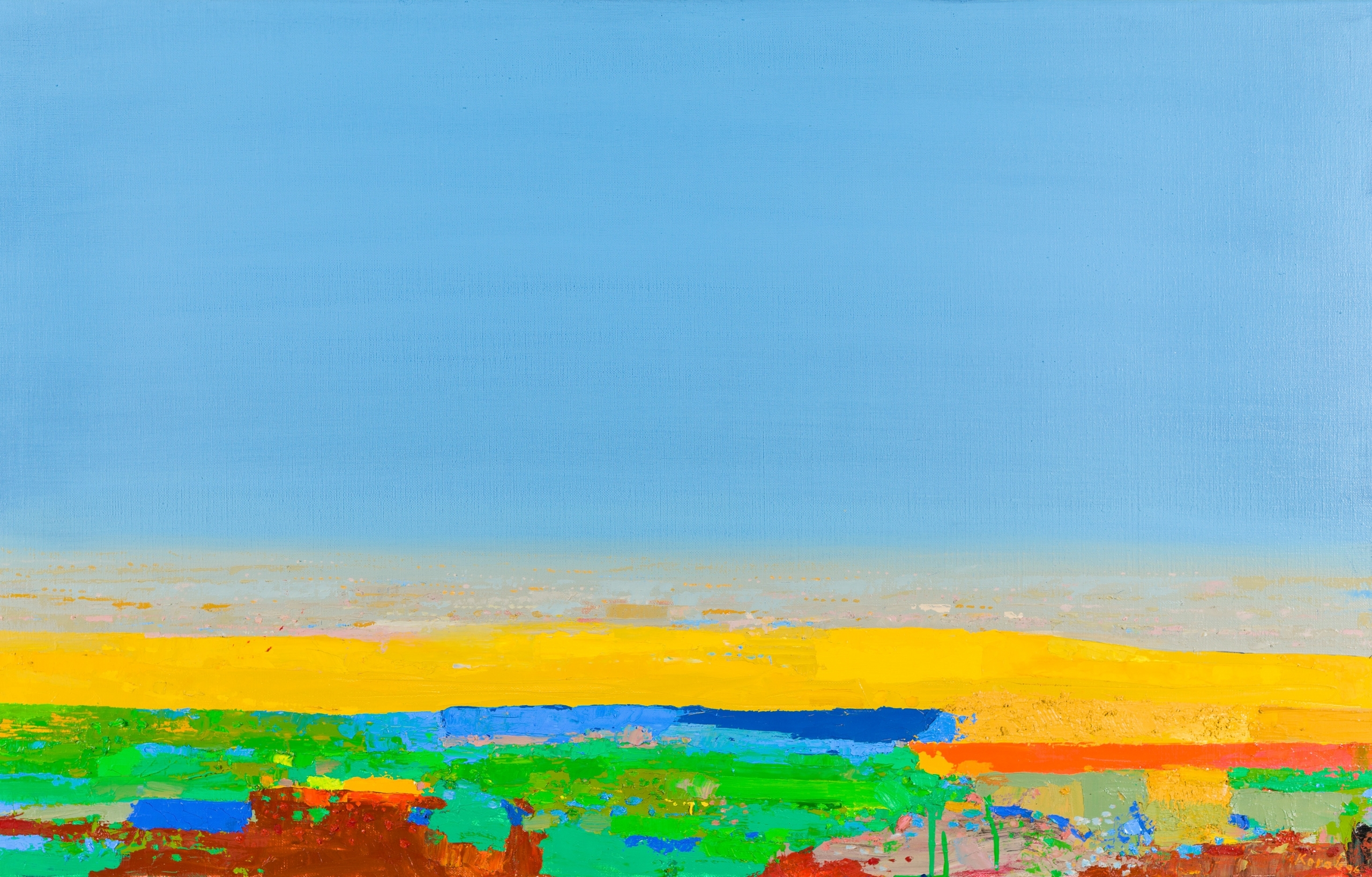 Artwork by Karl Korab, Am Wagram, Made of oil on canvas