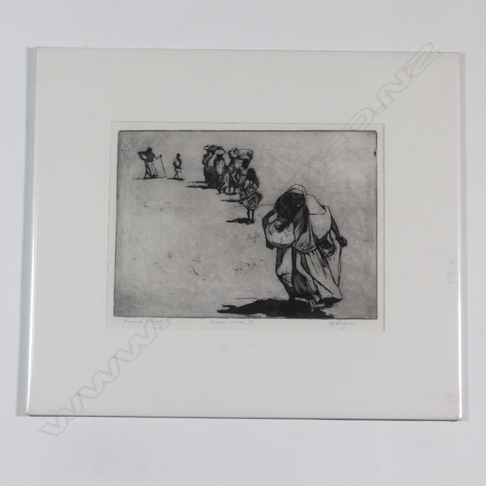 Artwork by Roy Dalgarno, Indian suite IX, Made of etching