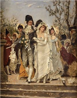 Two works: Das Hochzeitspaar; Die Taufgesellschaft - Bernhard Zickendraht