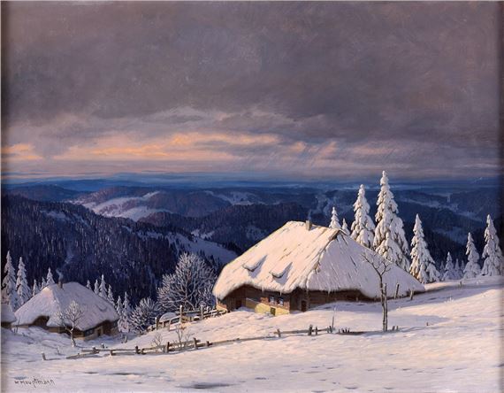 Wintertag im Schwarzwald by Karl Hauptmann