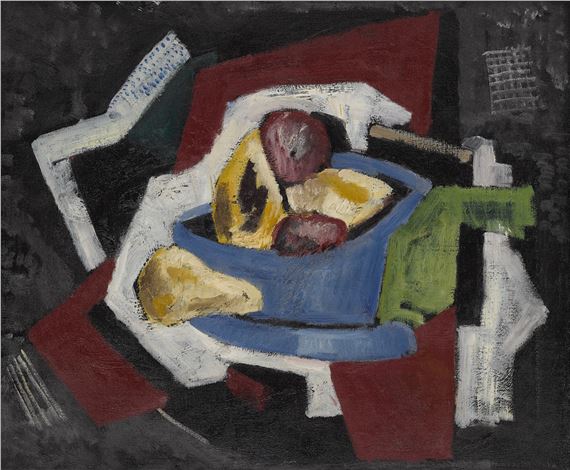STILL LIFE WITH BLUE BOWL by Marsden Hartley, Painted in 1922-1923