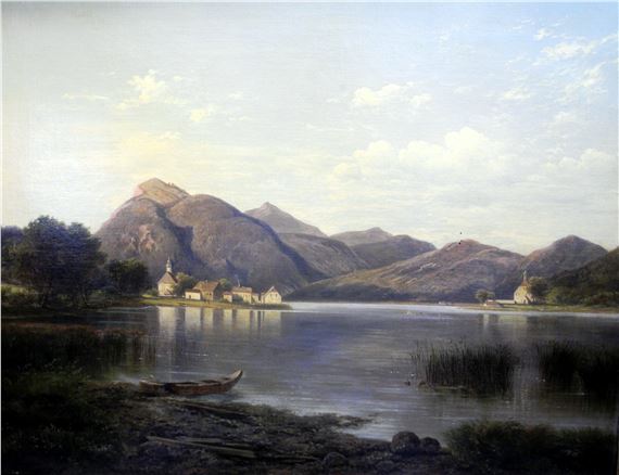 Sonnige Ansicht des Walchensees by Carl Hafner