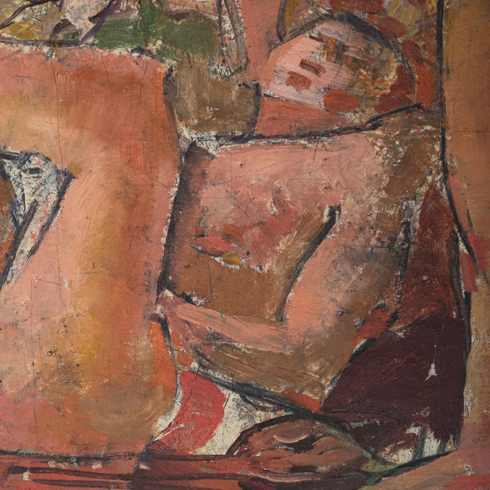 Artwork by Arno Stern, "The Feast,", Made of oil on canvas