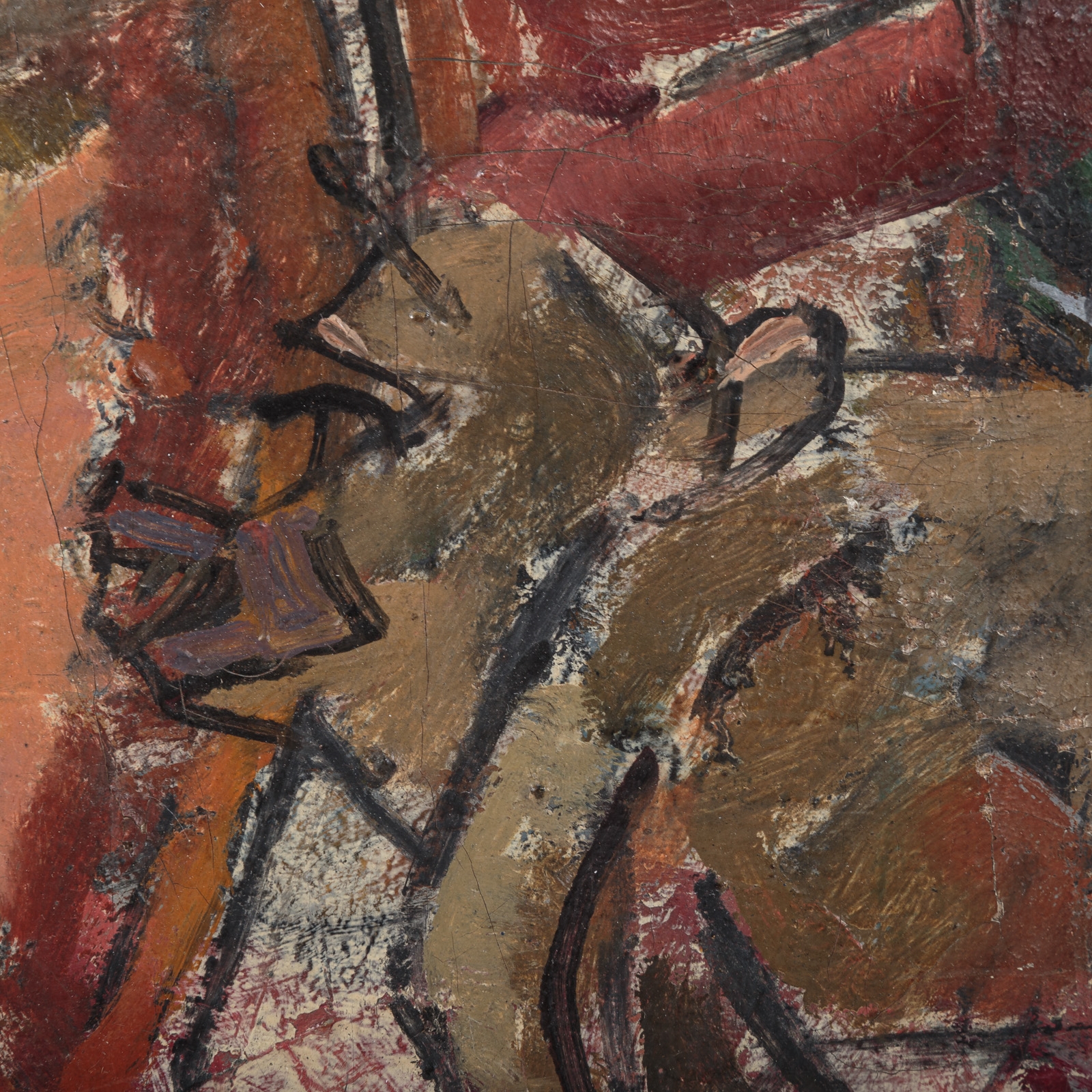 Artwork by Arno Stern, "The Feast,", Made of oil on canvas