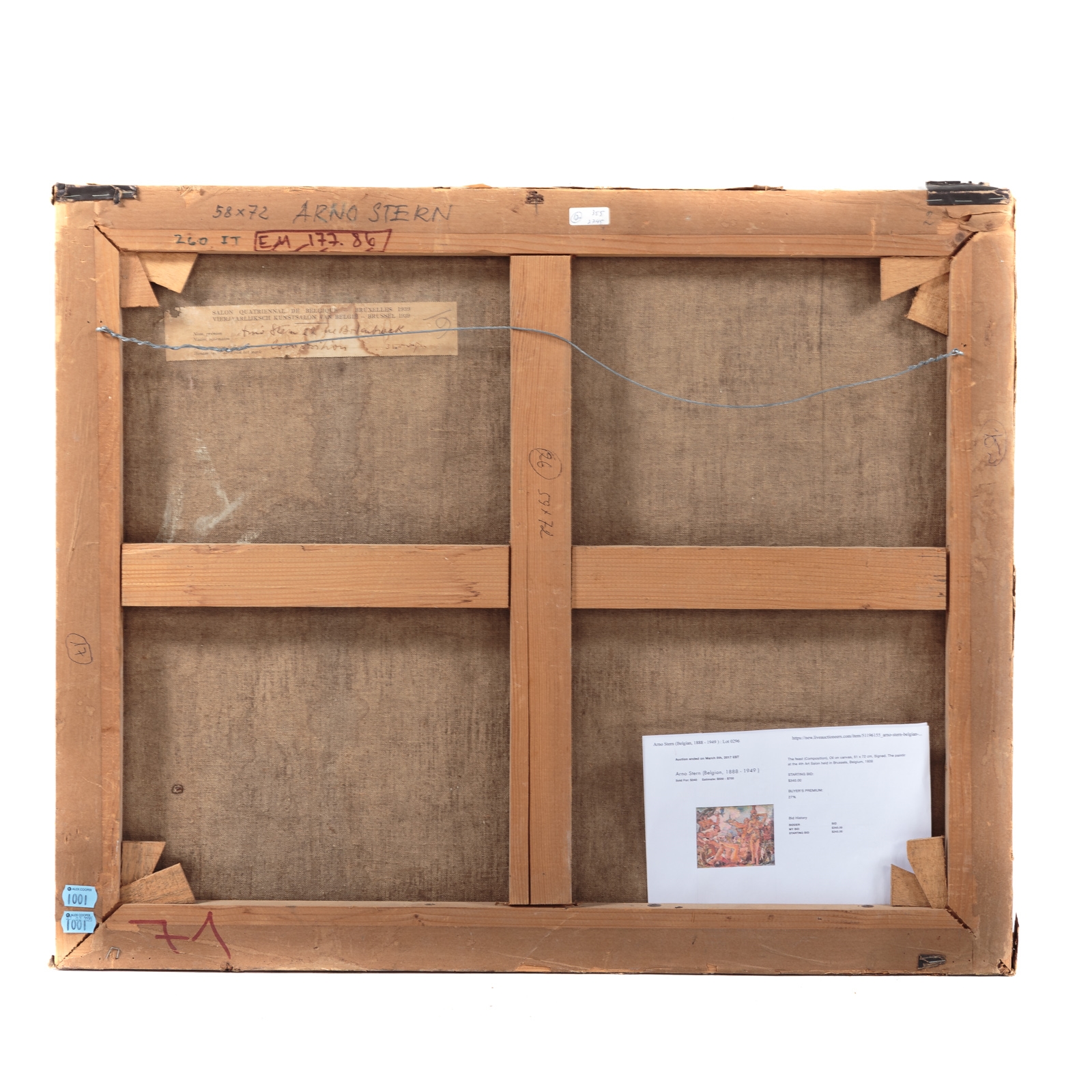 Artwork by Arno Stern, "The Feast,", Made of oil on canvas