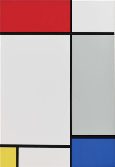 Mondrian Piet | Composition rouge, jaune, bleue et grise. (1967 ...