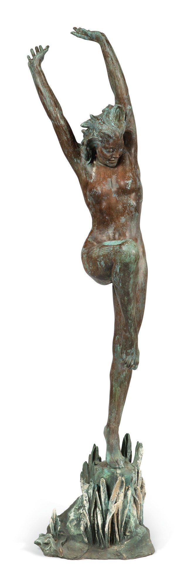 Artwork by Harriet Whitney Frishmuth, JOY OF THE WATERS, Made of bronze with verdigris patina