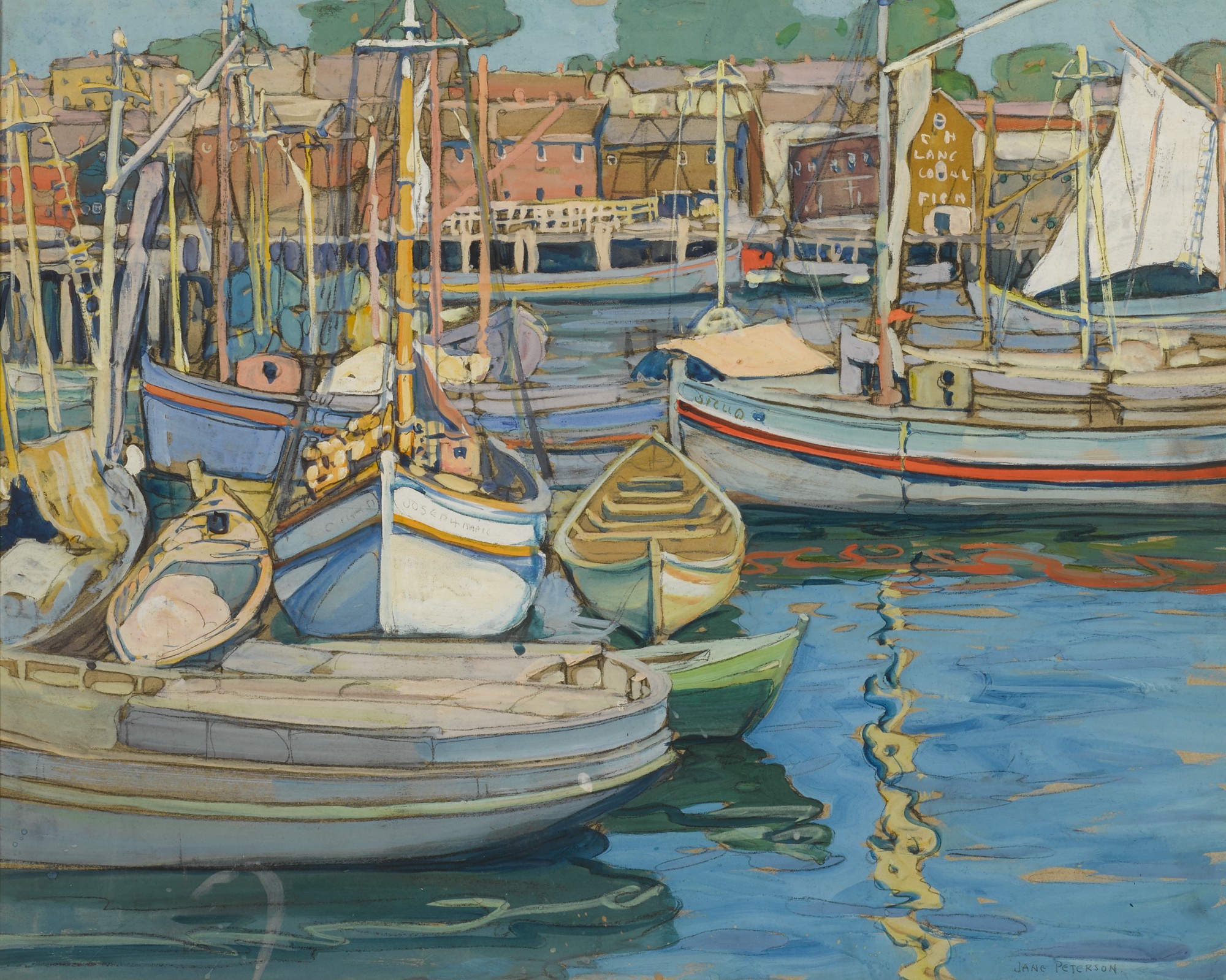 Jane Peterson | GLOUCESTER HARBOR (Circa 1915) | MutualArt