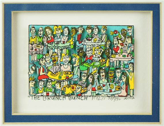 James Rizzi | (2) 3D Artworks: Street Lunch The Brunch Bunch