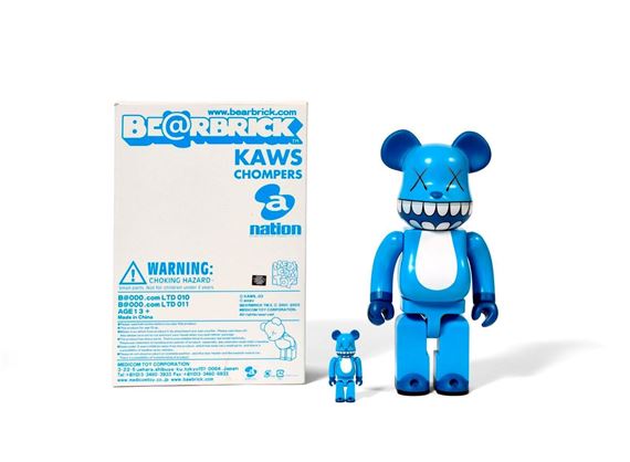 KAWS | Two Works: Bearbrick Chompers 400% and 100% (2003) | MutualArt