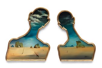 Couple aux têtes pleines de nuages - Salvador Dalí