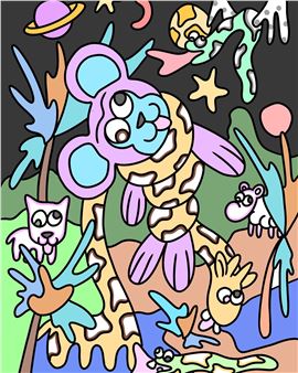 Drawing of mad jungle - Evaldas Gulbinas