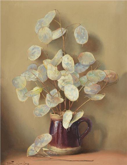 Still life with white seed pods by Robert Chailloux