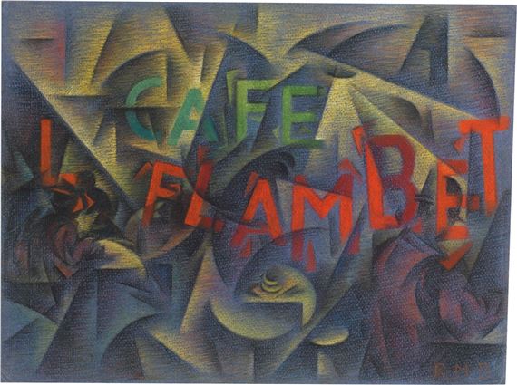 CAFE FLAMBET by Roberto Marcello Baldessari, 1919