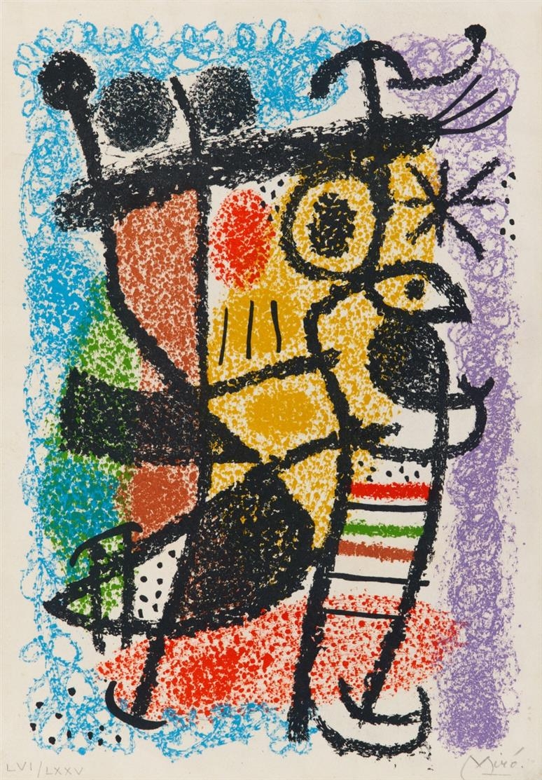 Artwork by Joan Miró, AUS: CARTONES, Made of Color lithograph on Arches