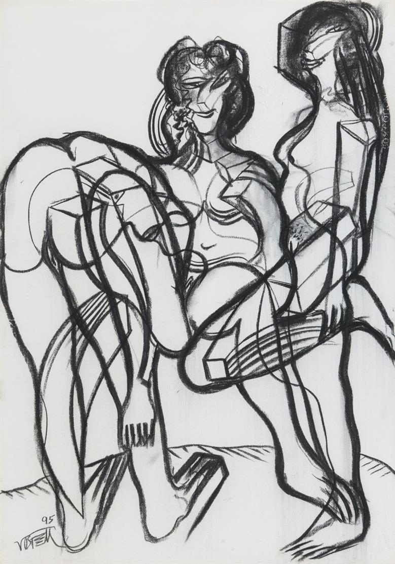 Artwork by Wolf Vostell, Untitled, Made of Charcoal on paper