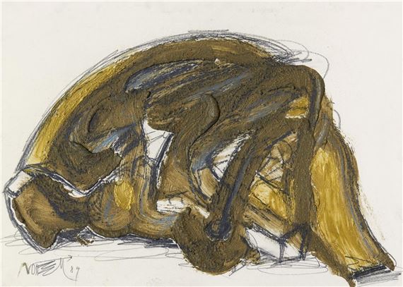 Two works: Untitled (2) by Wolf Vostell, 1989