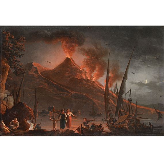 Charles Francois De Lacroix L Eruption Du Vesuve A Naples Mutualart