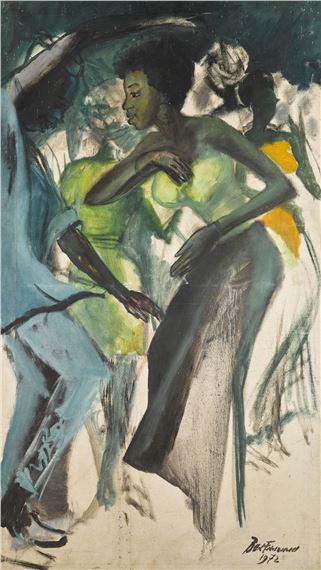 AFRICA DANCES by Ben Enwonwu, dated 1972