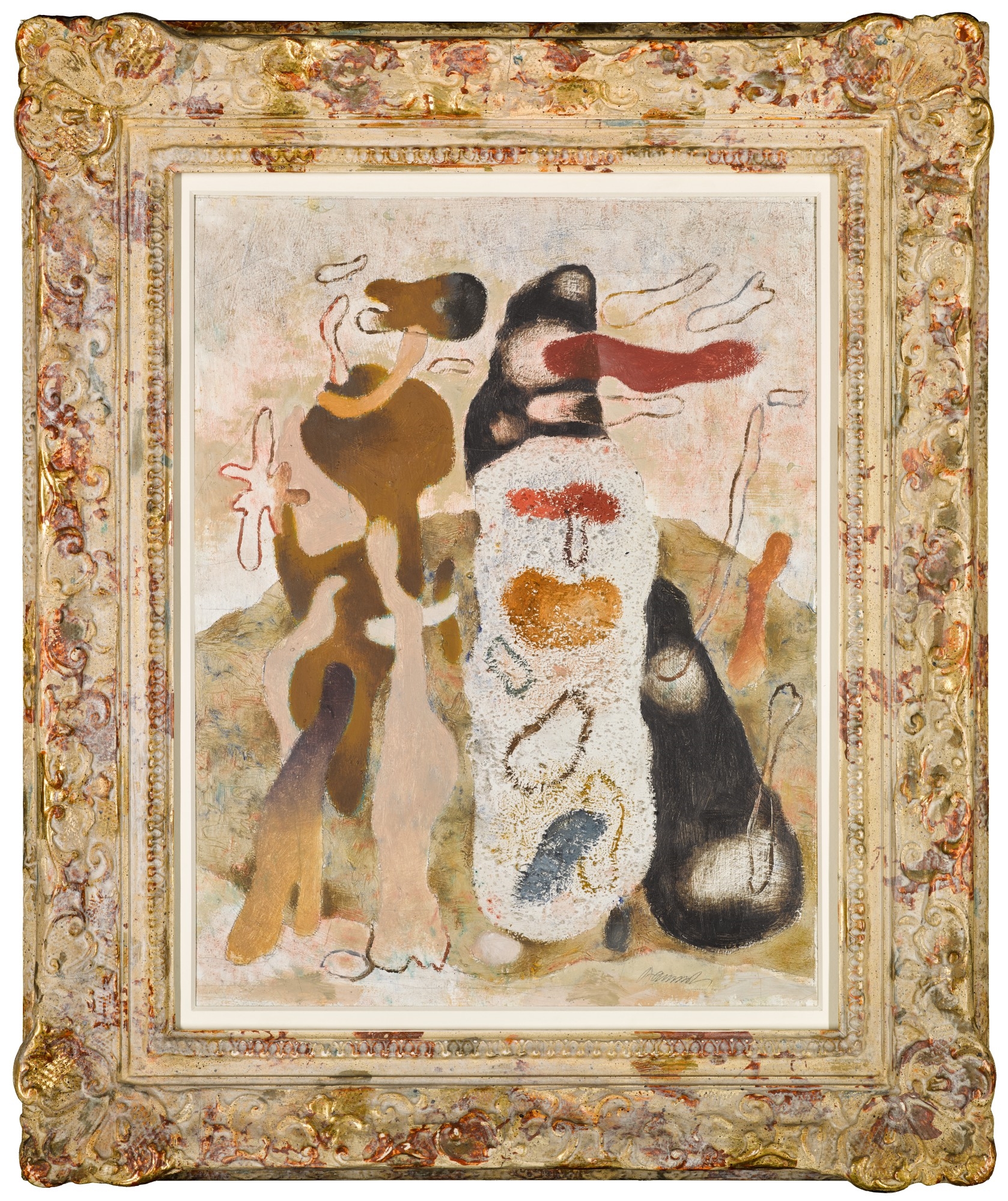 Artwork by Willi Baumeister, GOYESCAS, Made of oil and sand on canvas