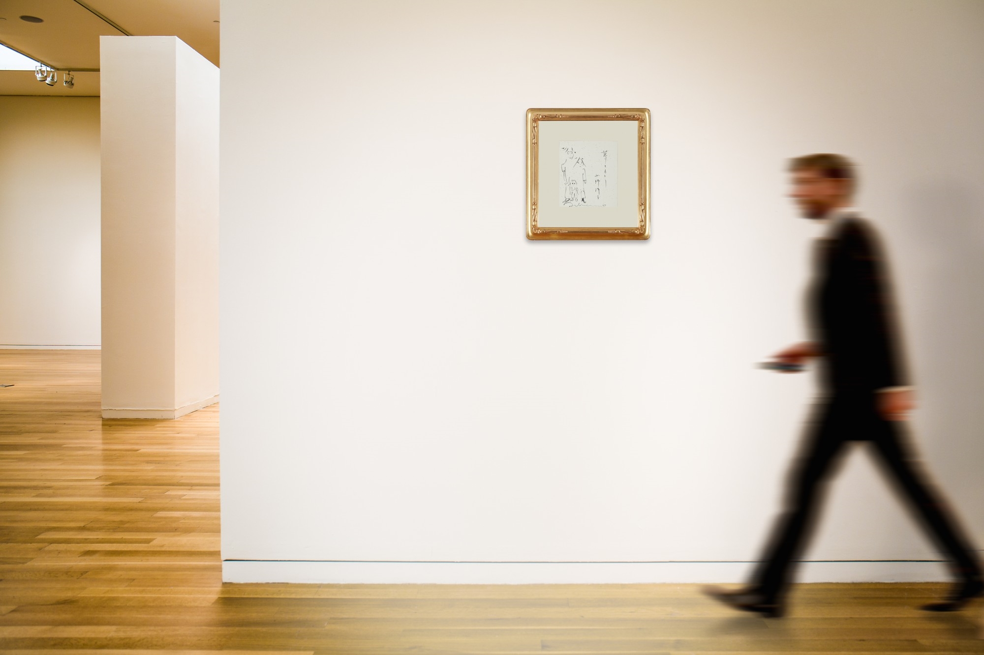 Artwork by John Lennon, Yoko Ono, LET'S HAVE A DREAM, Made of sumi ink and silver leaf on paperboard with copper leaf