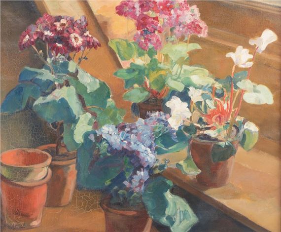Gerrit Van Yperen | Stilleven bloemen in potten | MutualArt