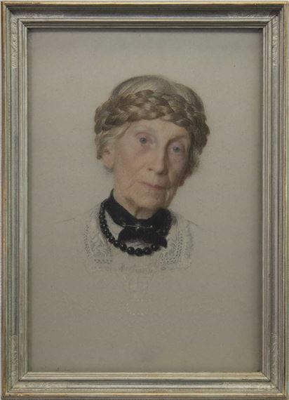 PORTRAIT OF A LADY WITH BLACK BEADS