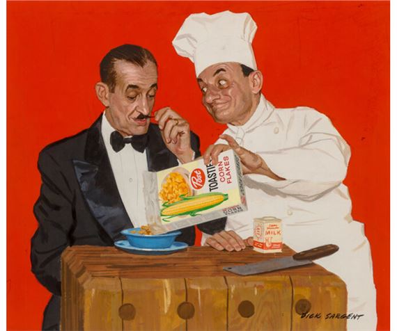 Chef Serving Maitre'd by Richard Sargent, 1958
