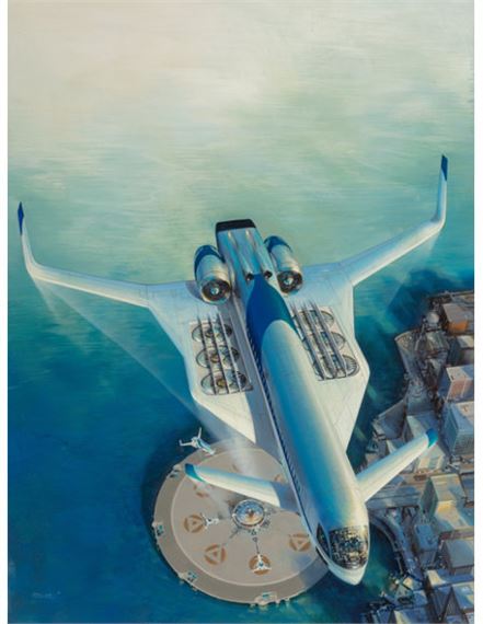 Needs No Runway, Popular Mechanics cover by John Conrad Berkey, June 1993