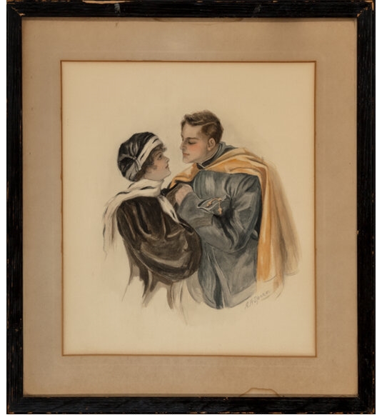 Artwork by A. F. Speer, Couple, Made of Watercolor on paper