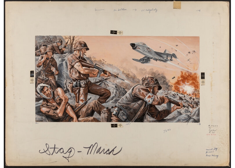 Bruce Minney To the Last Marine, Stag interior illustration (1968