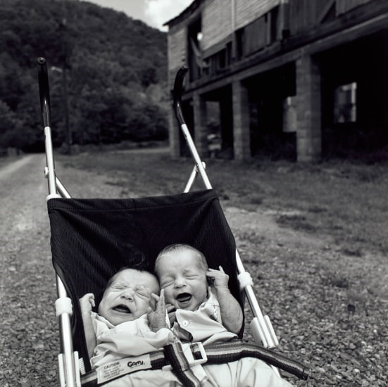 Crying Twins, Middlesboro, Kentucky by Mary Ellen Mark, 1988