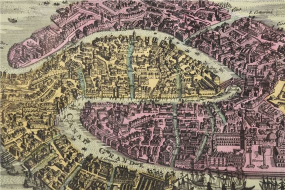 Georg Matthäus Seutter | Seutter - Map of Venice and Piazza de San ...