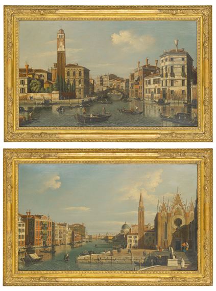 The Grand Canal, with a view of the Cannaregio; and The Grand Canal, with the Santa Maria della Carità by Canaletto, 19th century