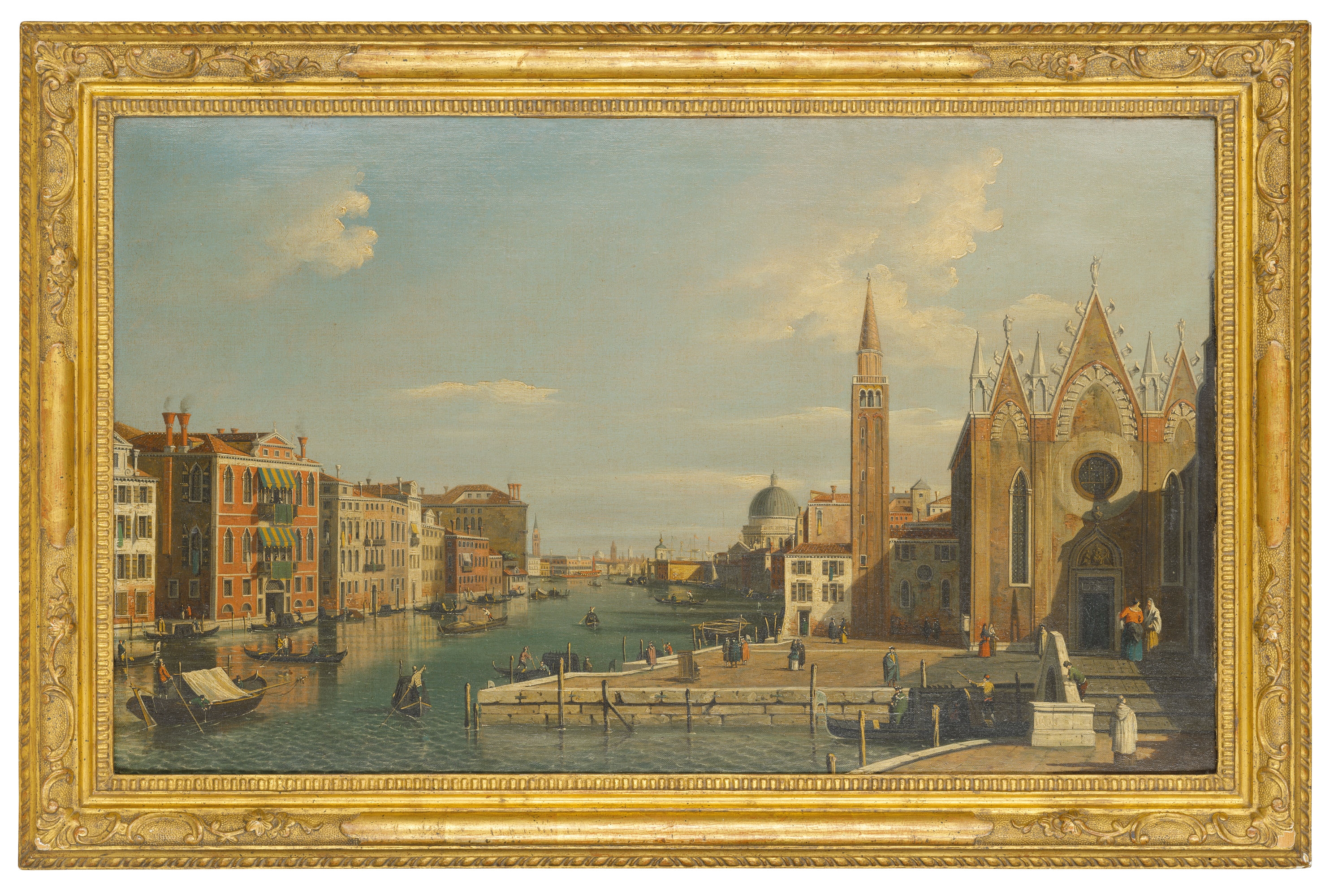 Artwork by Canaletto, The Grand Canal, with a view of the Cannaregio; and The Grand Canal, with the Santa Maria della Carità, Made of oil on canvas