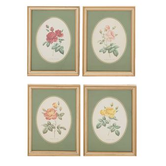 Four works: 'Crimson Glory"; "Piccadilly'; "Queen Elizabeth';  "All gold" - Maureen Roberts