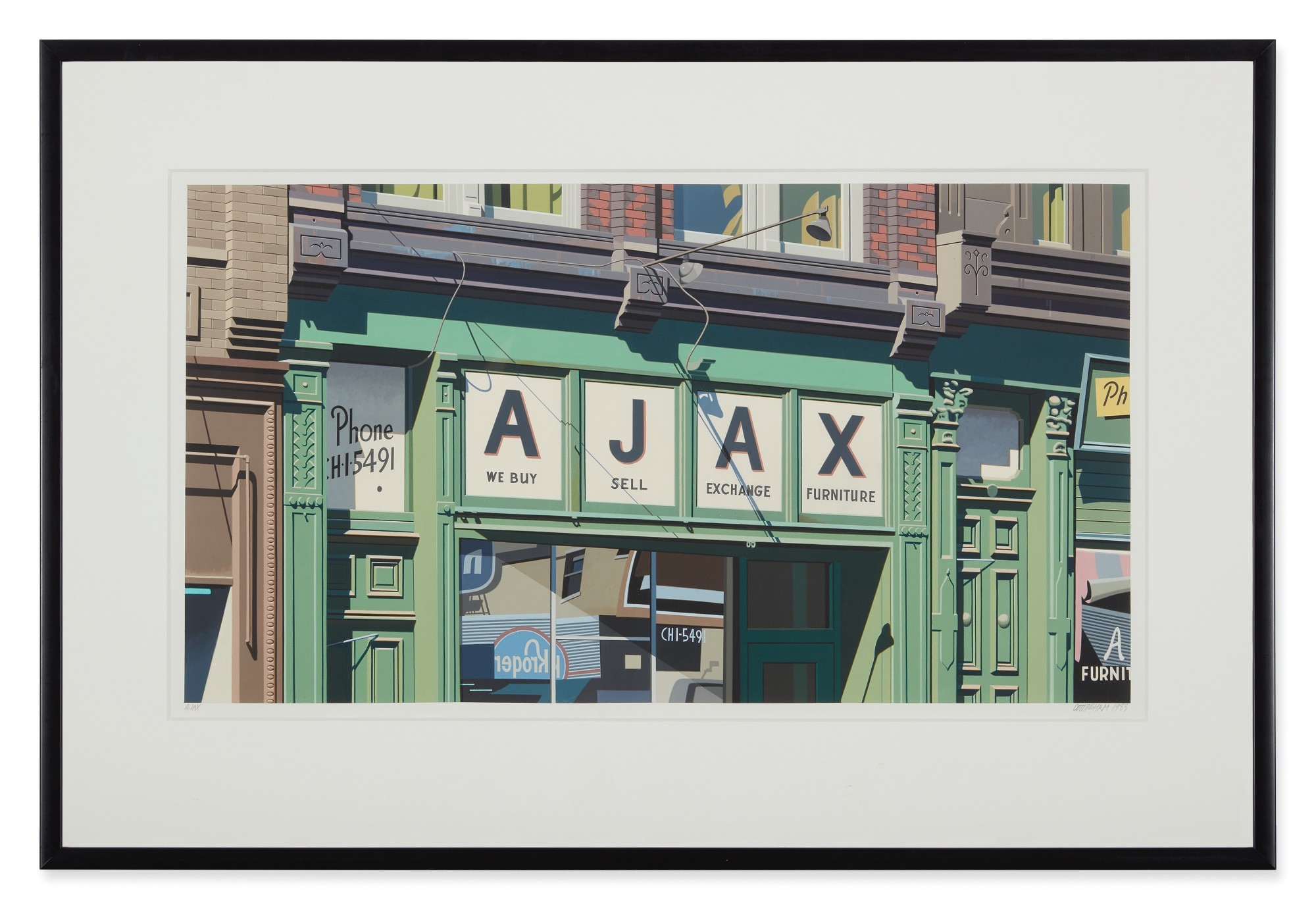 Artwork by Robert Cottingham, AJAX, Made of acrylic on paper