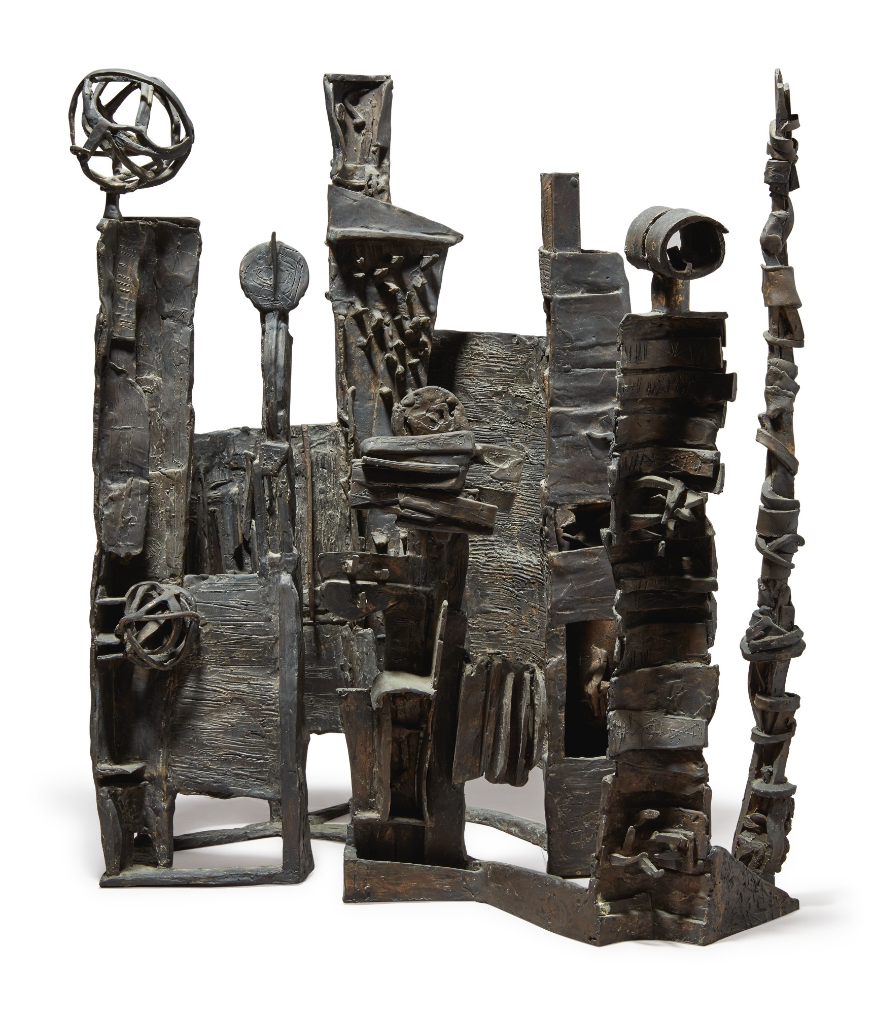 Artwork by Dorothy Dehner, SEPTENARIUS, Made of cast bronze