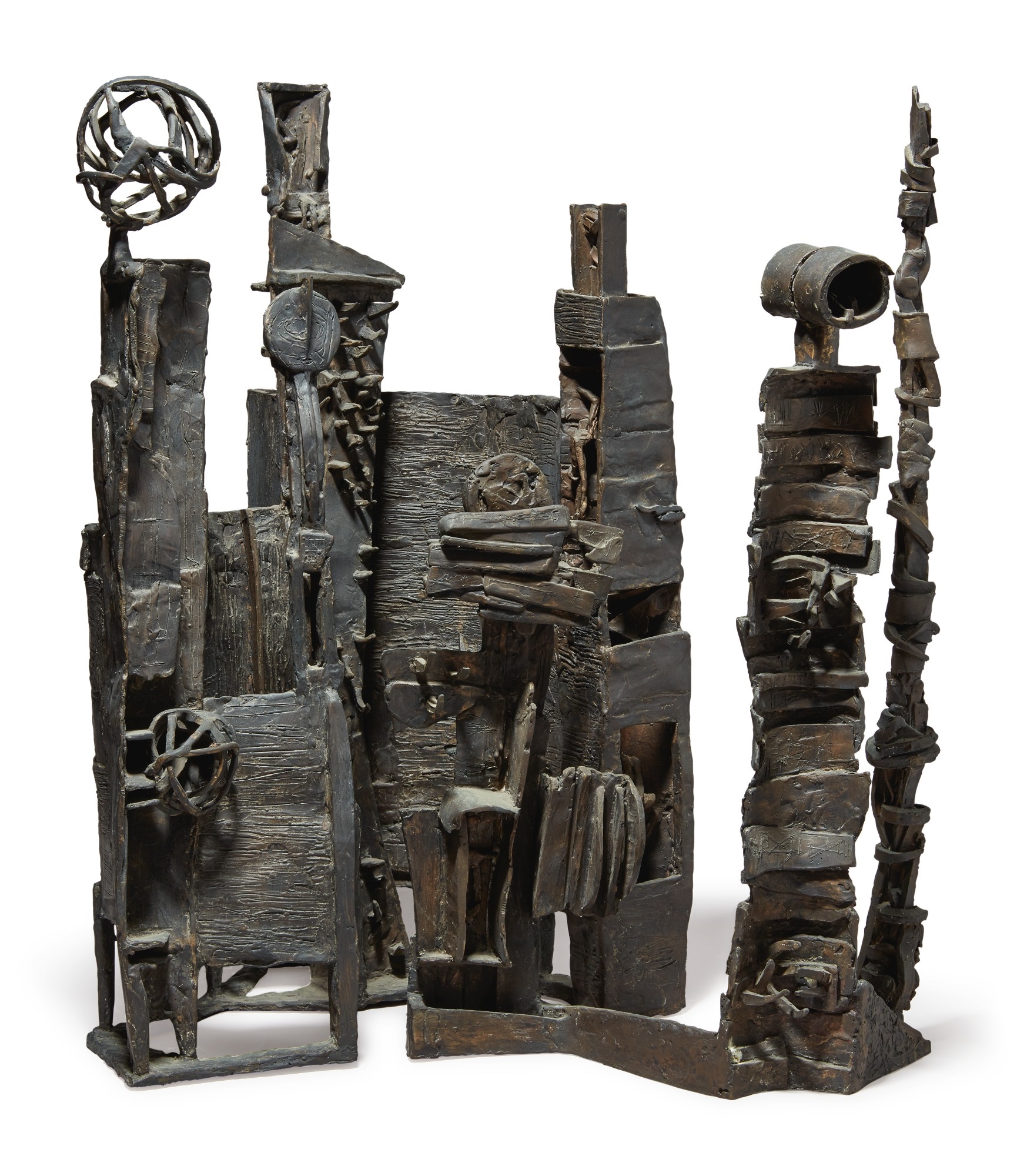 Artwork by Dorothy Dehner, SEPTENARIUS, Made of cast bronze