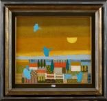 Paysage au coucher de soleil by Jean Oosterlynck