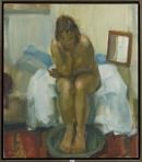 Nu féminin assis au bord du lit by Clement Serneels, 1979